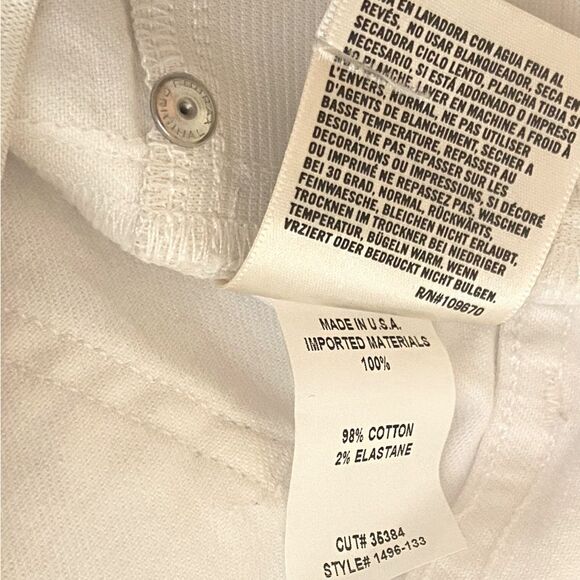 Citizens of Humanity - White Racer Skinny Leggings Frayed Destroyed - size 28 - Picture 5 of 8